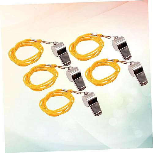 5 silbatos deportivos con cordón para emergencia miniatura 3