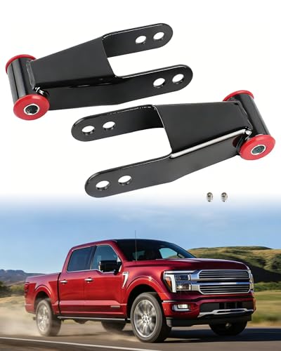 Upgraded Silverado/Sierra 2 inch Rear Lowering Shackle Compatible with 1999-2019 Silverado Sierra 1500, 1988-1999 C1500 C2500 K1500 K2500 Suburban, Replace #410520 2'' Rear Leaf Spring Lowering