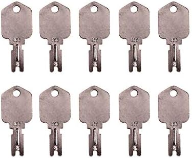 Disenparts 7738-4578 10Pcs Forklift Key 6T-2663 KM31166P 91033317 Compatible with Daewoo Skid Steer 440 450 430 Compatible with Cat Forklift 6T2663