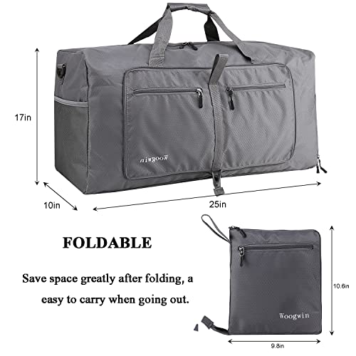 Image of Woogwin Travel Duffel Bag Large Foldable Waterproof Overnight Bag for Beach Swim Bags Pool Sports Gym