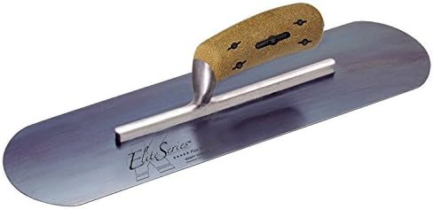 Kraft Tool Kraft CFE738BK 18" by 4" Elite Series Five Star Blue Steel Pool Trowel on a Long 15-5/8" Shank with Cork Handle (1per Pack)