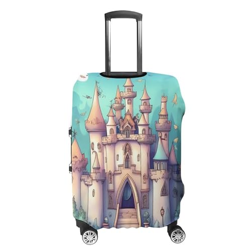 Washable Luggage Case Cover Classical Castle Printed Luggage Cover Protector Elastic Suitcase Protector Anti-Scratch Suitcase Cover for Size S (19-21 inch) Luggage4