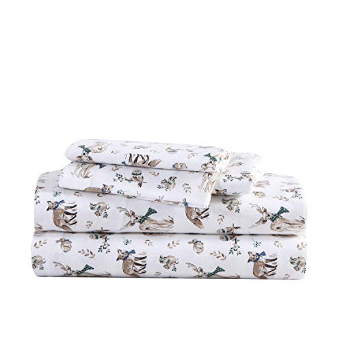 Eddie Bauer - Flannel Sheets Queen Size, Anti-Pilling & Wrinkle