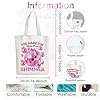 ANATTASOUL Canvas Tote Bag Disco Ball Reusable Cotton Bag for Women, 15.74"x14.96" Durable and Foldable Cloth Shoulder Bags with Zip Pockets for Shopping, Vacation, Work, Gym #3