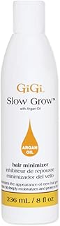 GiGi Slow Grow Hair Inhibitor Lotion with Argan Oil - Hair Regrowth Minimizer, 8 oz