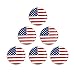 Myartte Golf Ball Marker 24.4 mm Assorted Patterns - Soft Enamel Technique 6 Pcs a Pack Gift for Man Woman Golfer (American Flag)