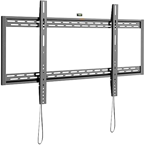 VonHaus - TV Wall Bracket for Most 60-100 Inch Ultra Slim Screens | Flat to Flush Wall Mount for VESA Compatible Screens (200x200mm - 900x600mm) | 100kg Weight Capacity | Heavy Duty - Spirit Level Inc Cover