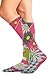 Tooniforms Women's 10-15mmHg Compression Socks – Knee High, Soft Knit, Fun Prints, Supports Circulation - TPRINTSUPPORT, Regular, Flower Tinker Bell