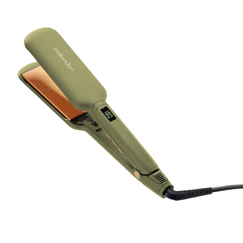 mdlondon PHAT Extra Wide Hair Straighteners, Smooths Long or Thick Hair Fast, 11 Heat Settings, Ceramic Tourmaline Plates