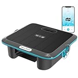 TALOSBO SK02 Robot Skimmer Solaire de Piscine, Robot Piscine sans Fil, Double Recharge, Sonde de Température, Contrôle App, Skimmer Piscine Hors Sol Automatique 24/7