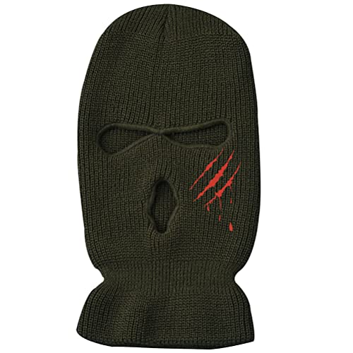 Máscara de cara con tres agujeros tejida para invierno, cubreboca y protector de cuello para ciclismo, correr y esquí, balaclava unisex para hombres y mujeres miniatura 1