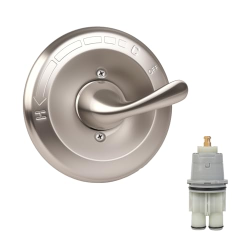 T13020-SS Shower Handle Trim Kit with RP46074 Cartridge, Replacement for Delta Classic 13 14 Series Single-Function Handle Trim Kit,Fit Delta Shower Valve R10000 Series by FIMXSD - Used condition - US$36.19