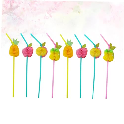 Uonlytech Pitillos Descartables de Plástico Multicolor 24 pcs miniatura 7
