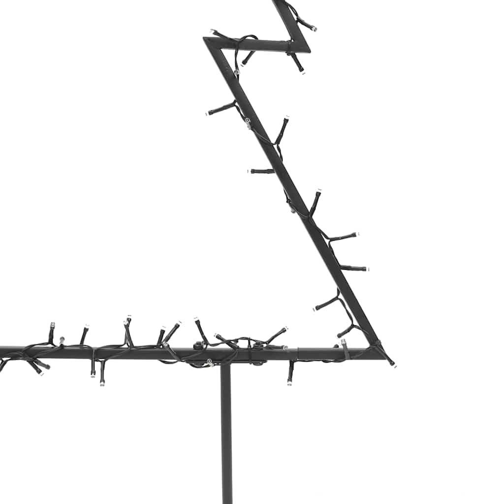 Weihnachtsbaum mit 115 LEDs, Eisen, 90 cm Höhe, 8 Lichteffekte, IP44 wasserdicht, mit Erdspießen, USB-Anschluss, für Innen und Außen, Weihnachtsbeleuchtung, Garten, Balkon, Terrasse