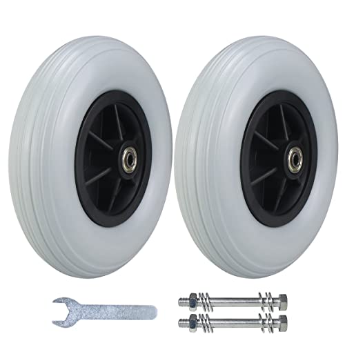 Wheelchair Caster/Wheels Assembly (Pair) 8 Inch Solid Tire Wheel, 8"X 2" (200X50) Front Wheel Replacement For Electric Wheelchairs #TOP3