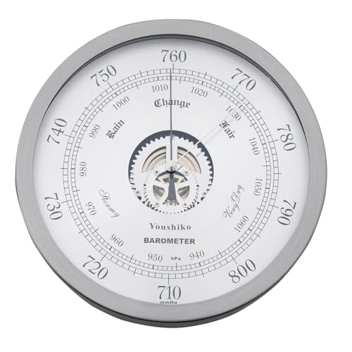 Youshiko Traditional Barometer – Stainless Steel Surround, Silver – 2026 Version