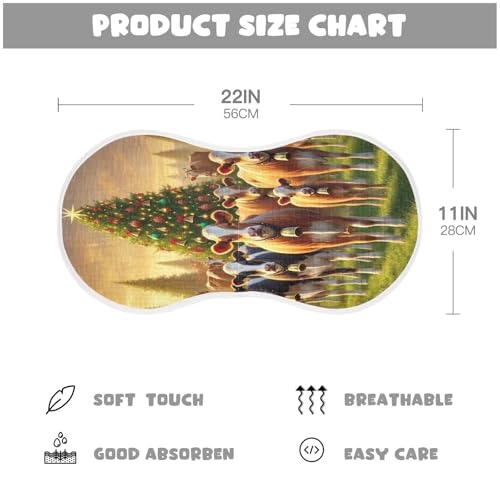 Cows Bells Christmas Golden Baby Burp Cloths Cotton Burp Clothes Absorbent Muslin Burp Cloths Soft Burp Cloth Burp Rags for Girl Unisex Boy Newborn 1 Pack 22x11 Inches2