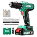 DCA 20V Cordless Hammer Drill Set, 40 N.m Torque, 13mm Keyless Chuck, 22500 IPM, 2 Variable Speeds, 18+1+1 Position, Power Impact Drill with 29 Drill/Driver Bits for Brick, Metal, Wood ADJZ2035i13