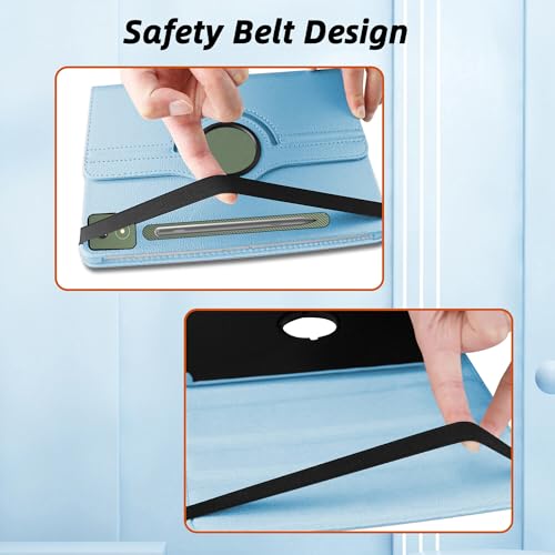 Image of TGK 360 Degree Rotating Flip Cover Case for Moto Pad 60 Pro 12.7 inch 2025 Release Tablet (Sky Blue)
