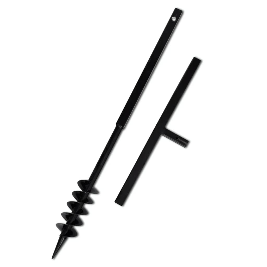 FIRBNUS Erdbohrer mit Griff 80 mm Bodenwerkzeuge Manueller Erdbohrer Handbohrer Gartengeräte Erdbohrer Erdbohrer Erdbohrer mit Verlängerungsrohr Stahl 5 m