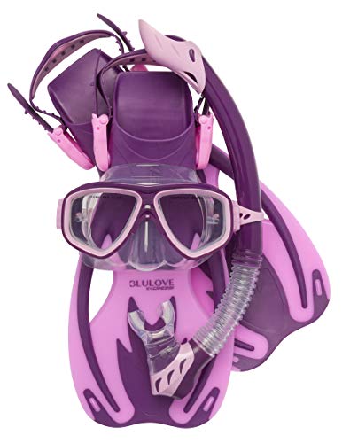 Cressi Junior Rocks Maske Fin Schnorchel Set, Pretty in Pink