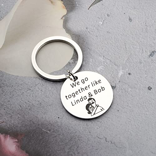 Faadbuk Bob's Burgers Inspired Gift Couple Keychian Set You’re The Linda To My Bob Valentine’s Day Gift (Go Together Linda Bob) #TOP4