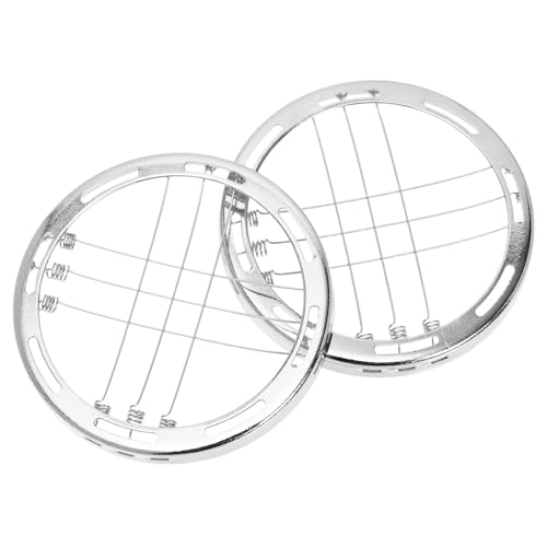 HOOTNEE 2pcs Silver Alloy Incense Burner Hollow Rack Charcoal Stove Platform Aromatherapy Burner Accessory for Home Fragrance and Meditation