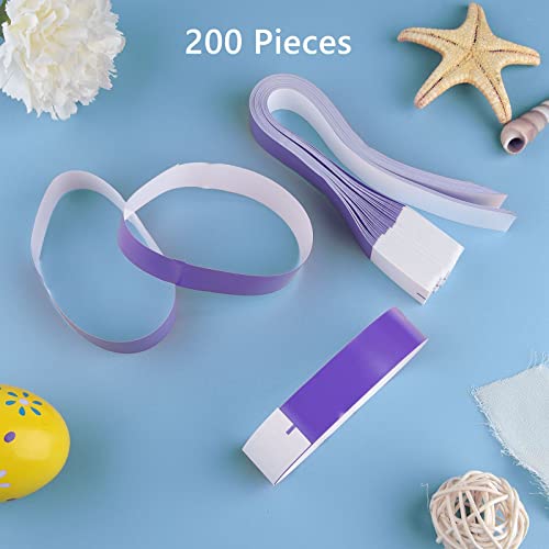 ASTARON Event Wristbands 200 Pcs Paper Wristbands for Events Waterproof Event Bracelets Arm Bands Purple Party Wristbands for Events Clubs Lightweight Concert Wristbands - Image 3