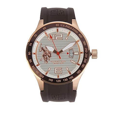 US Polo Association Reloj Analógico para Hombre de Cuarzo con Correa en Cuero USP4297RG