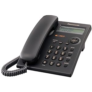 Panasonic KX-TSC11B Corded Phone with Caller ID, Black