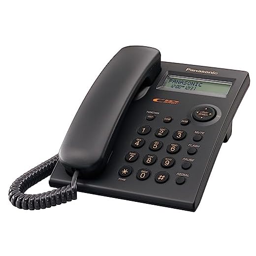Panasonic KX-TSC11B Corded Phone with Caller ID, Black