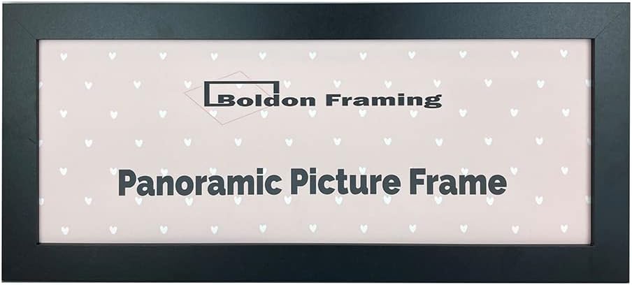 Panoramic Sizes Picture Frames Photo Frames Modern Poster Frame Black White (Black, 36x16 inch)