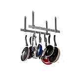 Rack It Up Ceiling Bar Pot Rack (pair), Steel Gray