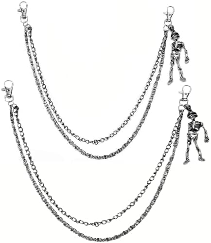 3 Unidades De Pantalones Vaqueros Cadenas Billetera Cadena Cadena