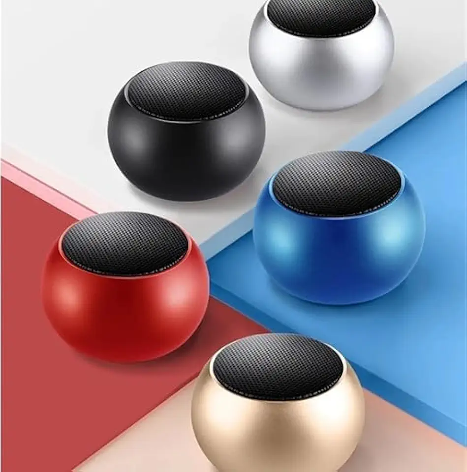 Mini Caixinha de Som Portátil Esférica, Alto-Falante Bluetooth Compacto, Design Redondo, 50x33mm (Preto)