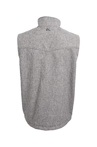 STS Ranchwear Western Vest Boys Barrier Zip M Light Gray STS3466