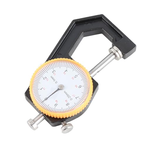 Calibrador de espesores para cuero, calibrador mecánico con esfera, herramienta de medición de espesores planos (rango 0-20 mm) miniatura 4