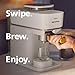 Philips Baristina Espresso Machine+Milk Frother Bundle. Real espresso. Compact coffee machine, portafilter, grinder, Cafe Crema. Dairy & Non-Dairy Milk foam​. Hot & Cold. Easy Clean. White (BAR303/00)