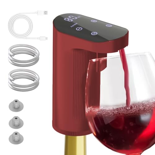 Decantador De Vino Eléctrico - Aireación Ajustable con Tecnología Mejorada, Vertedor De Vino, Dispensador De Botellas De Licor | Aireador De Whisky para Reuniones Familiares Y Cualquier Bar Comercial
