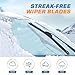 GSPSCN OEM QUALITY 24''+18'' Premium Original Replacement Windshield Wiper Blades,Quiet and Durable Stable High Performance All-Season Auto Wiper Blades for J Hook (Pack of 2)