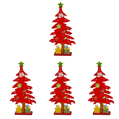 Panneaux de table de Noël en bois double face pour décoration festive