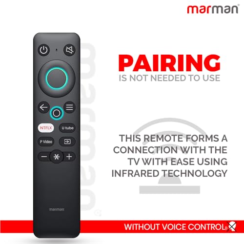Image of marman Compatible with Realme Smart Tv Remote Control Suitable for Full HD LED Android TV Non Voice Command with Hotkeys - Pairing Not Required - Match Key By Key with Original Remote