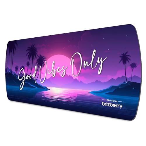 Image of Brizberry Extended Mouse Pad, Desk Mat, 740mm x 310mm x 3mm Large Printed Premium Anti Skid Rubber Base for Desktop Laptop Keyboard (DM Design 10)