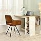 Set of 2 Brown Reception Chairs, Vintage Style, Synthetic Leather Upholstery with Swivel Function, Home and Office Use, Easy to Clean, Adjustable Fit