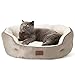 BEDSURE Katzenbett waschbar Katzen Bettchen - 63x53x20cm Katzenkorb mit Zweiseitig Innenkissen Katzenschlafplatz für Katzen oder kleine Hunde, Kamel