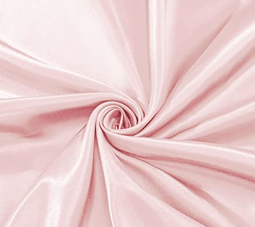 Milvowoc Queen Satin Fitted Sheet, Pale Pink Fitted Sheet Only Soft Bottom Fitted Sheet, Fitted Bed Sheets - 1 Piece #TOP6