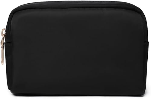 YONBEN Bolsas de cosméticos - Bolsos de mano elegantes y versátiles para tus artículos esenciales de belleza, Negro (black Nylon), Sencillo