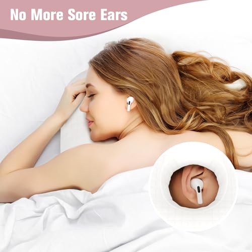 Ear Piercing Pillow for Side Sleepers, Ear Pillows with Holes for Pain, Earring Inflammation Pressure Sores, Cotton Earring Pillow for CNH Side Sleepers
