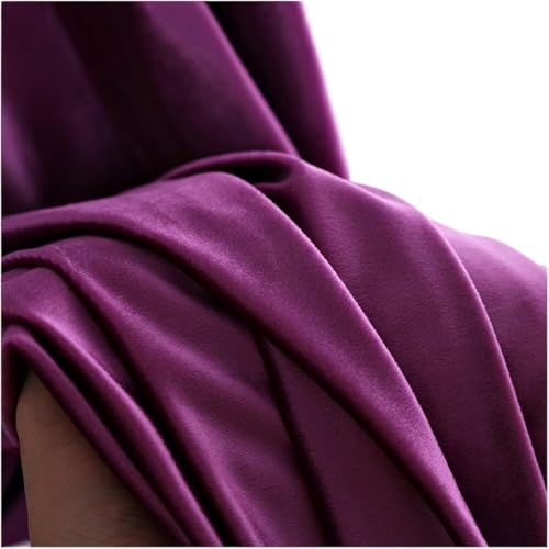 Tissu velours polyester violet 270x100 cm spandex coupon au mètre rideaux ameublement