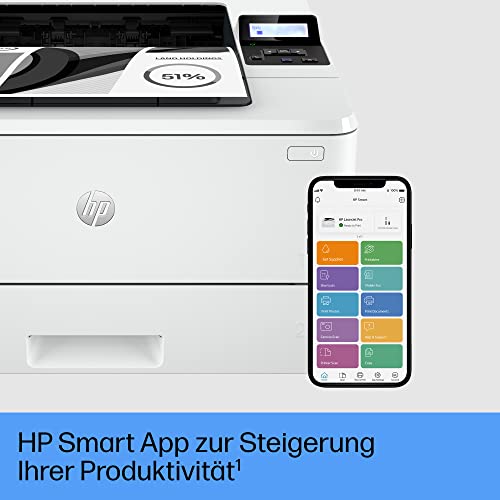 HP LaserJet Pro 4002dn Laserdrucker, Automatischer beidseitiger Druck, Hohe Druckgeschwindigkeit, Hi-Speed USB, Ethernet, Smart App… – Ansicht 5